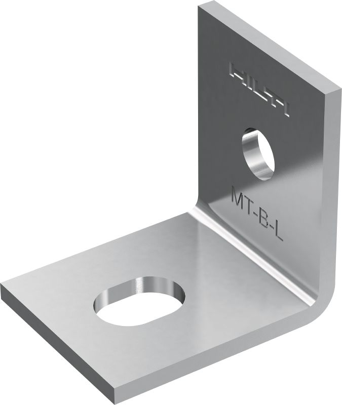 適用於支撐槽鋼的 MT-B-L 輕型底板 適用於將輕型支撐槽鋼結構錨固至混凝土或鋼材的底座連接器