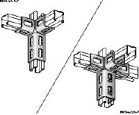 MQV-3D-F 槽鋼連接件 三維結構的熱浸鍍鋅 (HDG) 槽鋼連接件